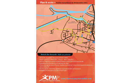 Le parcours des Foulées 2024 - retrait dossards place du marché